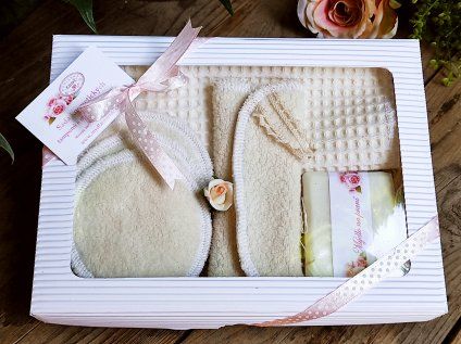 Krémová sada odličovacích textilních bio tamponů